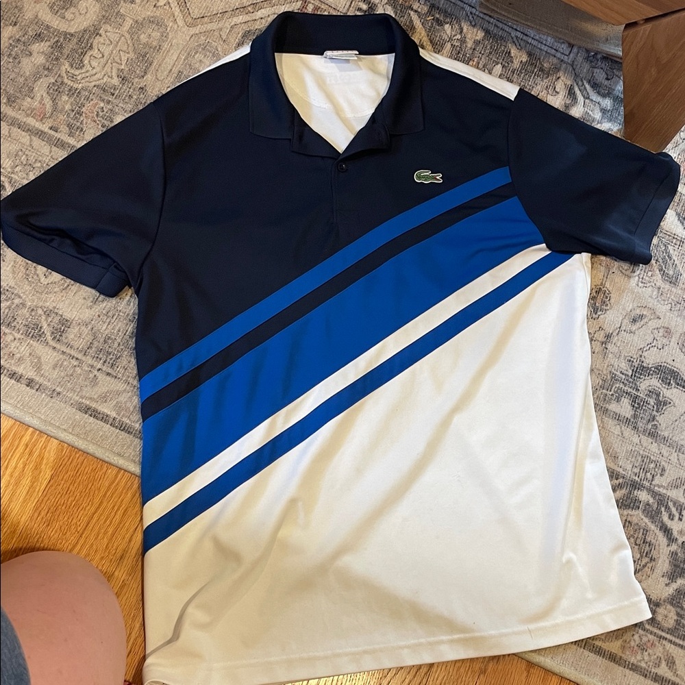 Lacoste Men's Polo Shirt in Navy and Blue